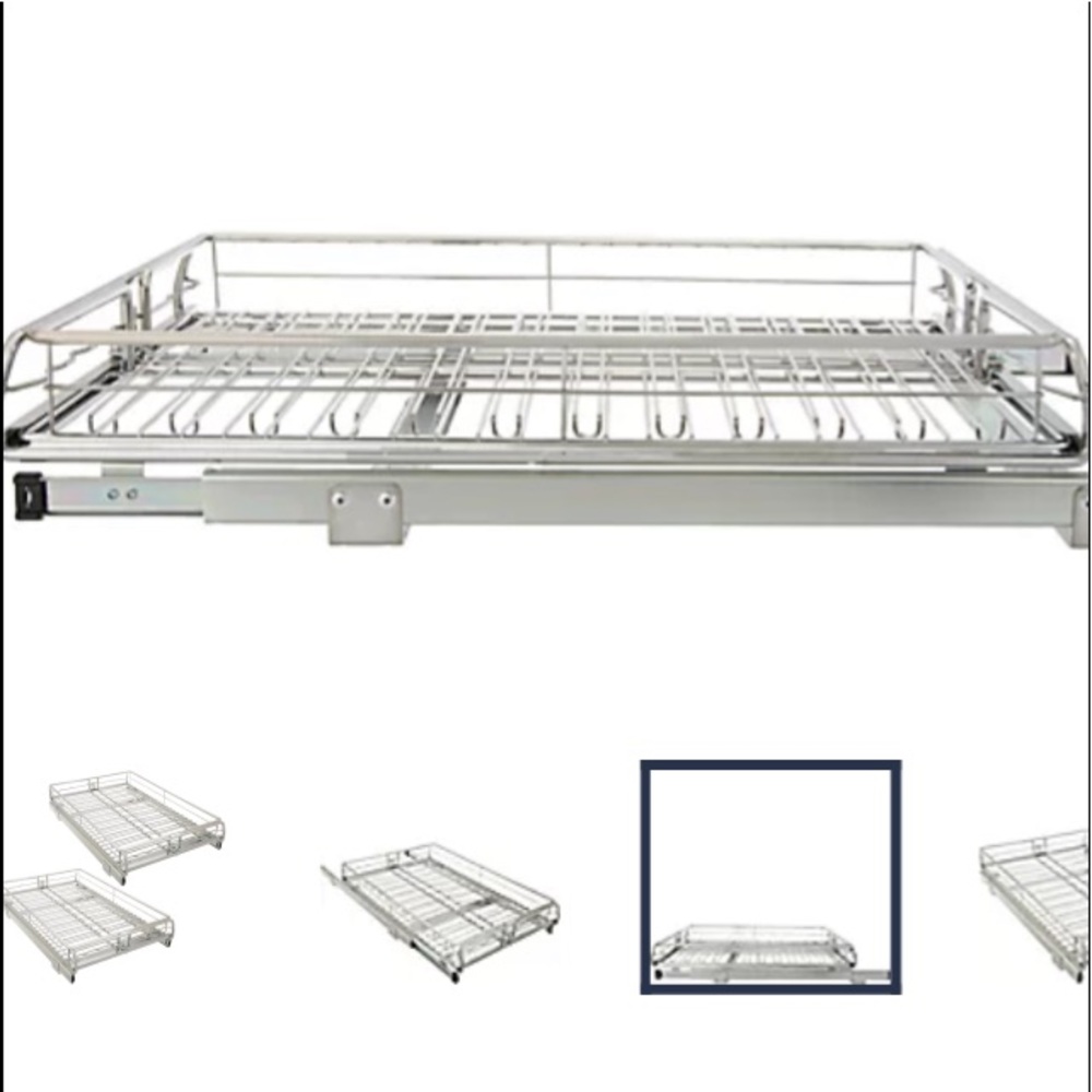 Pop-It Set of 2 Small Adjustable Sliding Cabinet Organizers. expandable